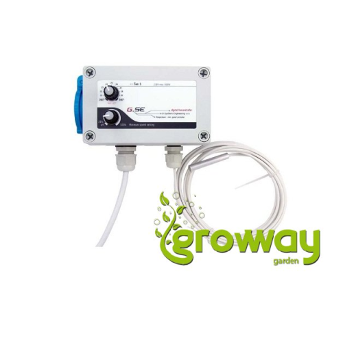 GSE regulátor otáček s termostatem (2 zásuvky), 2x600W, 16A, 230V