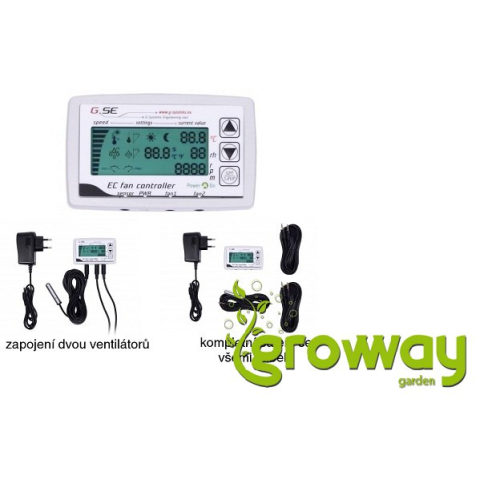 Regulátor GSE s LCD displejem pro 2 EC ventilátory