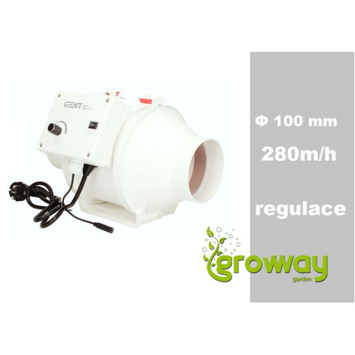 GENT ECco 100mm (280m3/h) s EC motorem a regulací