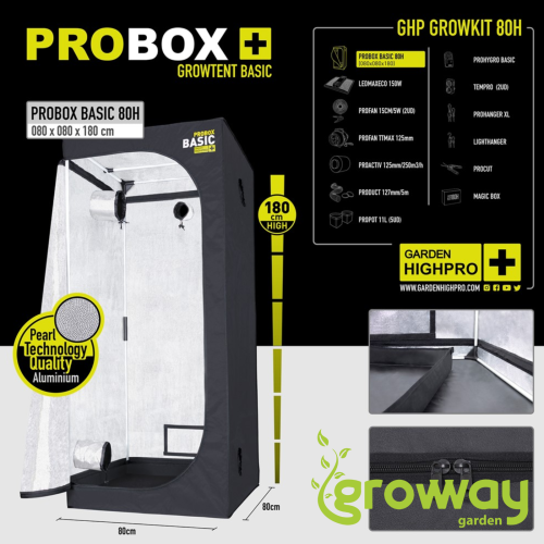 Garden HighPro Growkit 80H, pěstební komplet, 80x80x180 cm