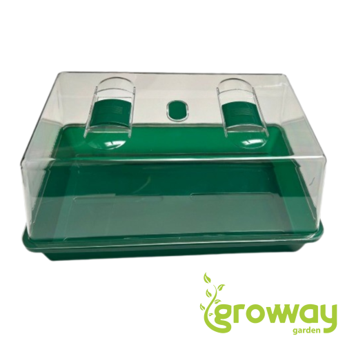 Plastový skleník s ventilací – 38 × 25 × 19 cm