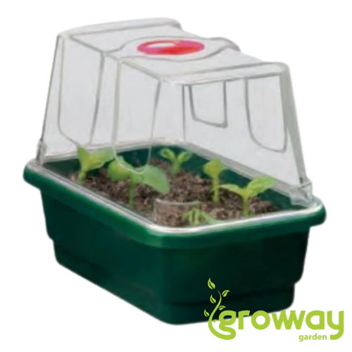 Garland skleník Mini High Dome Propagator Black s drenáží, tvrdý plast, nevyhřívaný, 17x10x12 cm