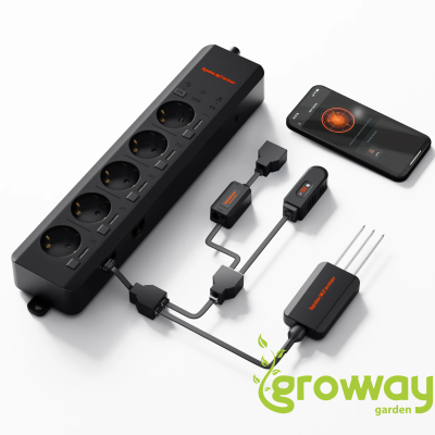 Spider Farmer GGS AC5 Smart Power Strip – 5 zásuvek pro řízení klimatu