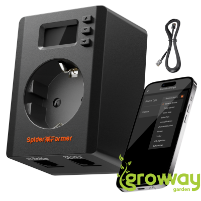 Spider Farmer S-Station Wi-Fi a Bluetooth chytrá zásuvka 3680 W 16 A