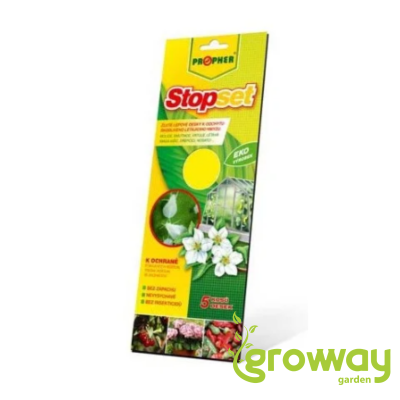 Žluté lepové desky Stopset 25x10 cm - 5ks